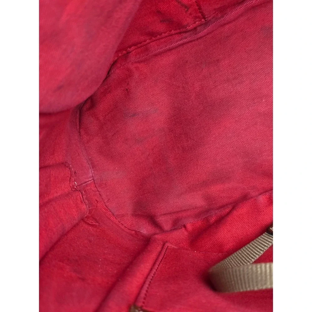 Dooney & Bourke Red Pebble Grain Leather Zip Zip Domed Satchel Crossbody Bag